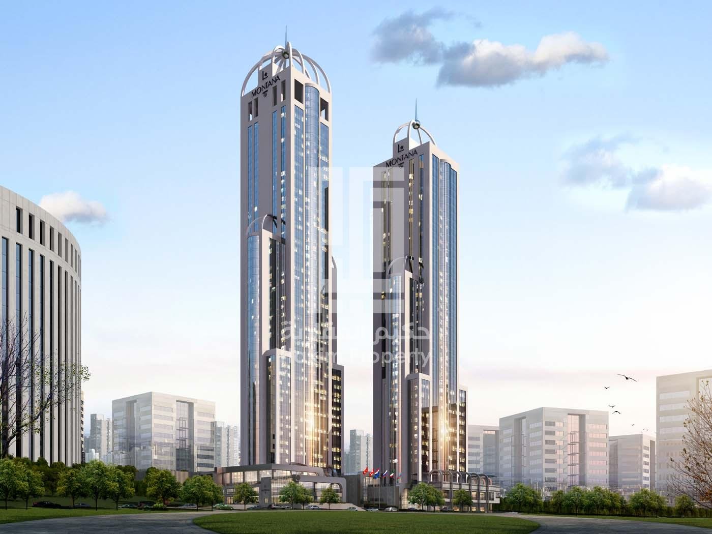 Investment and residential towers with hotel system